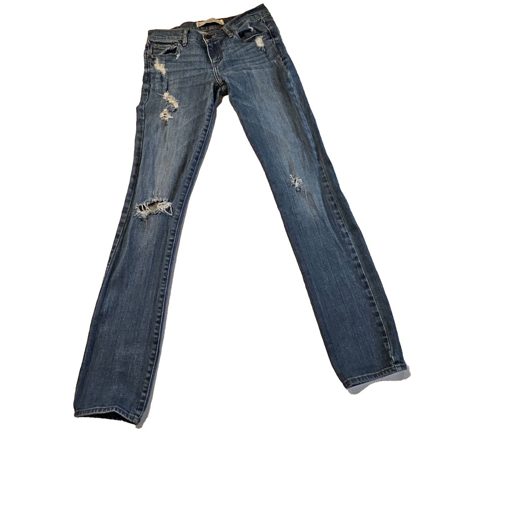 Abercrombie & Fitch Perfect Stretch Erin Distressed Women's Jeans SZ 2L - 26/35